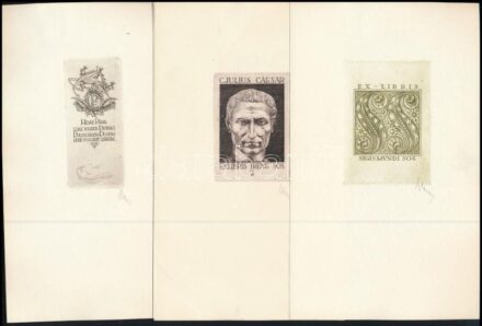 Nagy Árpád Dániel (1894-1959) 8 db klf ex libris. Rézkarcok, jelzettek. 8,5x5,5 cm