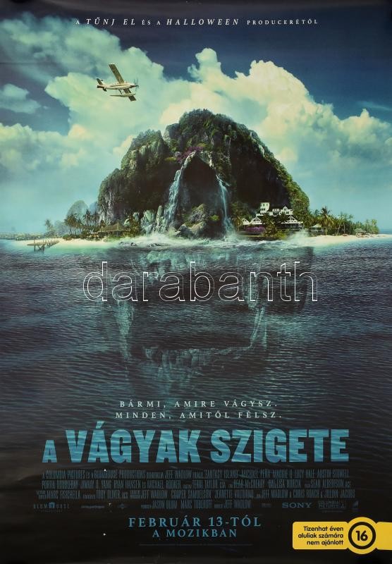2020 A vágyak szigete c. film plakátja, moziplakát, feltekerve, 98x68 cm