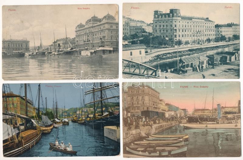 Fiume, Rijeka; - 36 db régi képeslap vegyes minőségben / 36 pre-1945 postcards in mixed quality - Image 2