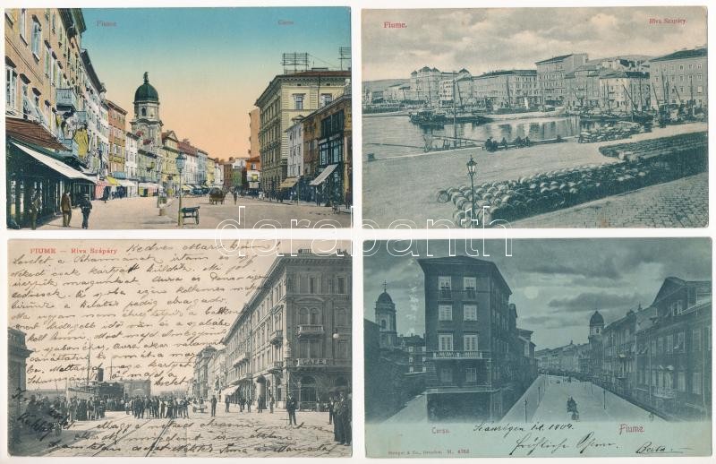 Fiume, Rijeka; - 36 db régi képeslap vegyes minőségben / 36 pre-1945 postcards in mixed quality - Image 3