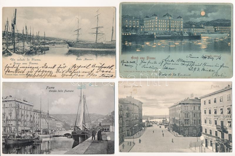 Fiume, Rijeka; - 36 db régi képeslap vegyes minőségben / 36 pre-1945 postcards in mixed quality - Image 4