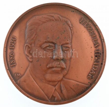 Fritz Mihály (1947-) DN 'Huzella Tivadar 1886-1950 / Semmelweis Egyetem' kétoldalas bronz emlékérem (60mm) T:1- patina