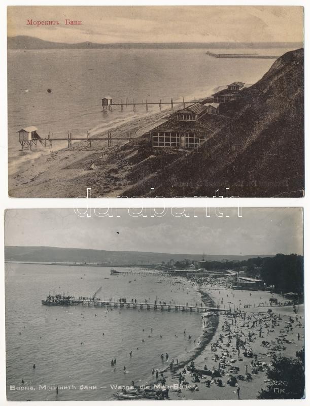 13 db RÉGI bolgár város képeslap vegyes minőségben / 13 pre-1945 Bulgarian town-view postcards in mixed quality - Image 2