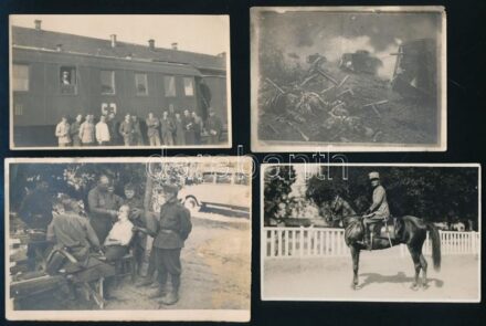 cca 1914-1940 Vegyes katonai fotók, 8 db, 9×12 és 10×15 cm közötti méretekben
