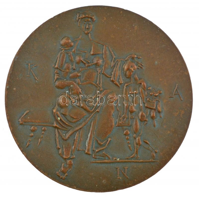 Kiss Nagy András (1930-1997) DN 'Semmelweis Ignác 1818-1865' kétoldalas bronz emlékérem (60mm) T:2 patina, ph - Image 2