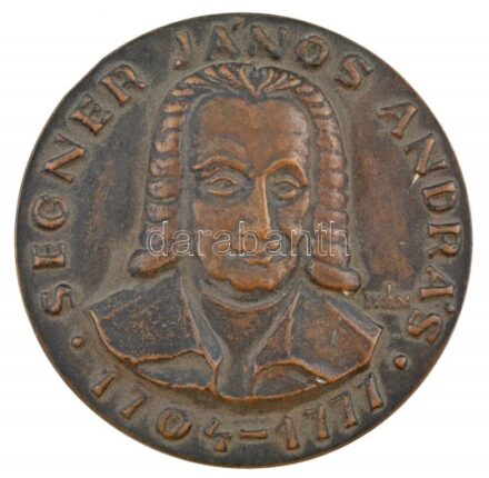 Iván István (1905-1968) 1967. 'Segner János András 1704-1777 / A kiváló orvos és feltaláló 190 éves évfordulójára - A hálás Debrecen 1777-1967' kétoldalas bronz emlékérem, peremen '13' sorszámmal (68mm) T:2