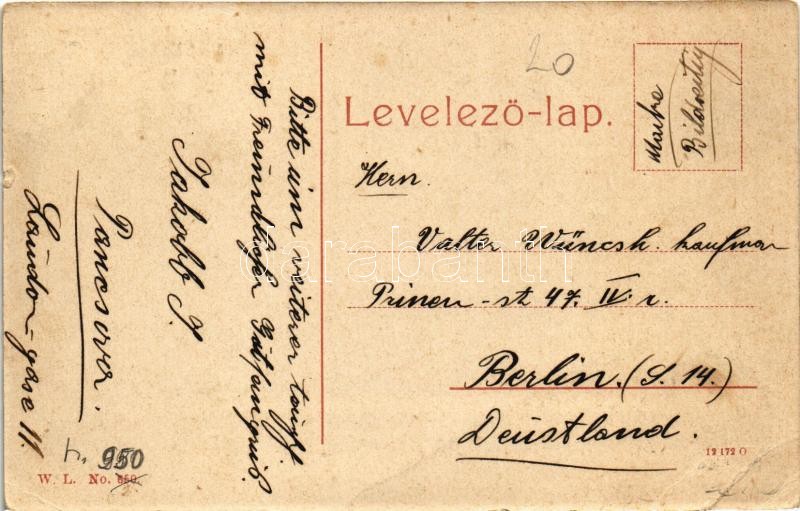 1907 Kula, Árpád út, Récsei Miksa üzlete. W. L. No. 650. / street view, shops. TCV Crad (EB) - Image 2