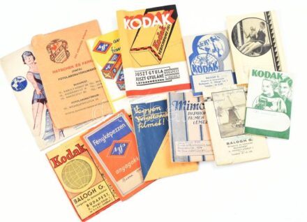 Fotós kép- és negatívtartó tasakok, 12 db