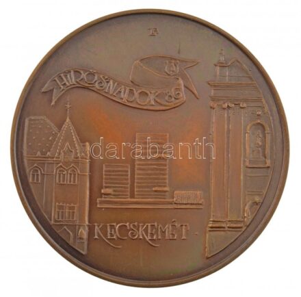 Lapis András (1942-) 1986. 'Kertészeti Élelmiszeripari Kiállítás - Mathiász János / Hírösnapok '86. - Kecskemét' kétoldalas bronz emlékérem (60mm) T:1-,2 pár kis karc