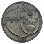 DN 'Makó' kétoldalas, ezüstpatinázott bronz emlékérem (60mm) T:1- kopott ezüstözés, kis ph