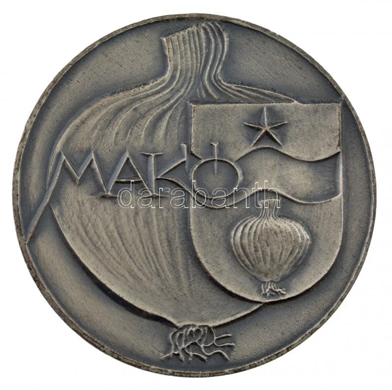 DN 'Makó' kétoldalas, ezüstpatinázott bronz emlékérem (60mm) T:1- kopott ezüstözés, kis ph