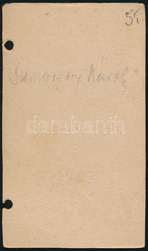 cca 1900-1910 Pozsonyi Hajós Egylet tagjának igazolvány fotója, keményhátú Fink Sándor műterméből, a felületén szárazbélyegzővel, a hátoldalán elmosódott névvel, körbevágott, 10x6 cm - Image 2