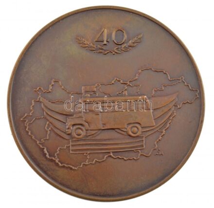 1988. 'Országos Mentőszolgálat 1948-1988' kétoldalas bronz emlékérem (60mm) T:2 kis ph, karc