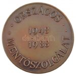 1988. 'Országos Mentőszolgálat 1948-1988' kétoldalas bronz emlékérem (60mm) T:2 kis ph, karc - Image 2