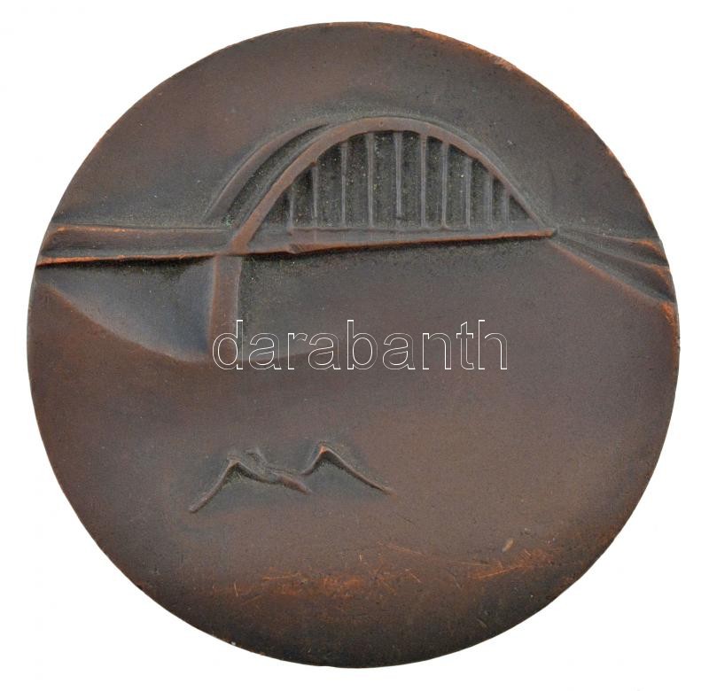 ~1970-1980. Kétoldalas bronz emlékérem, egyik oldalán Szeged város címere, másikon a Belvárosi híd (60mm) T:2 ph, pár karc - Image 2