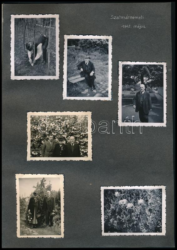 1942 Szatmárnémeti, 27 db feliratozott fénykép albumlapokon - Image 4