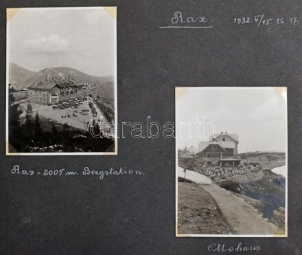 1932 122 db fénykép albumban egy európai utazásról: Ausztria, Németország, Franciaország