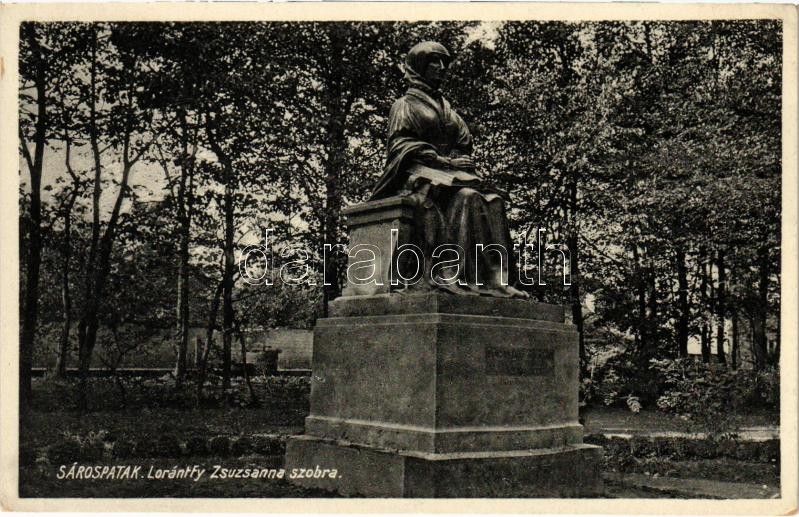 1940 Sárospatak, Lorántffy Zsuzsanna szobra. Padrah Sándor kiadása