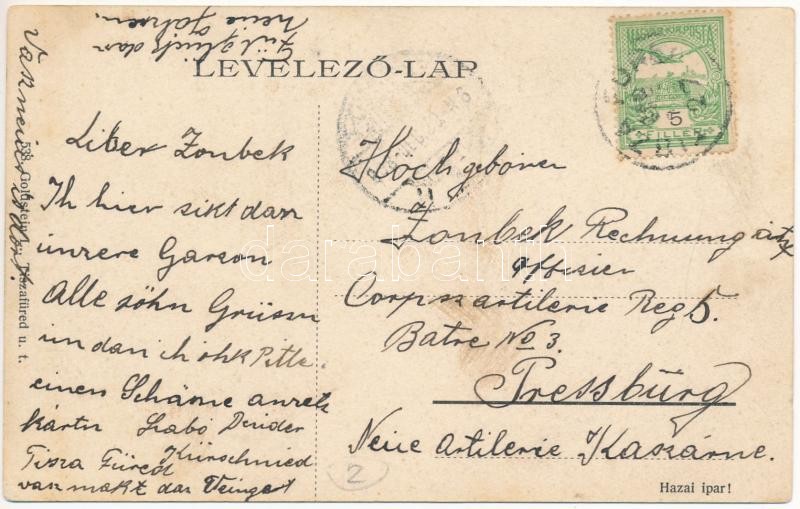 1908 Tiszafüred, Bika szálloda, hinttó. Goldstein L. kiadása Divald műterméből - Image 2