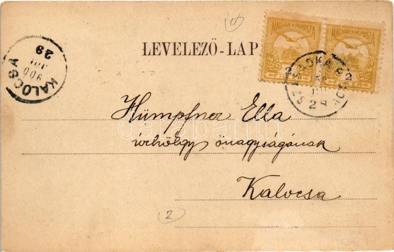 1900 Palicsfürdő, Palic (Szabadka); Korzórészlet, tó. Vig Zsigmond Sándor kiadása / lake, promenade - Image 2
