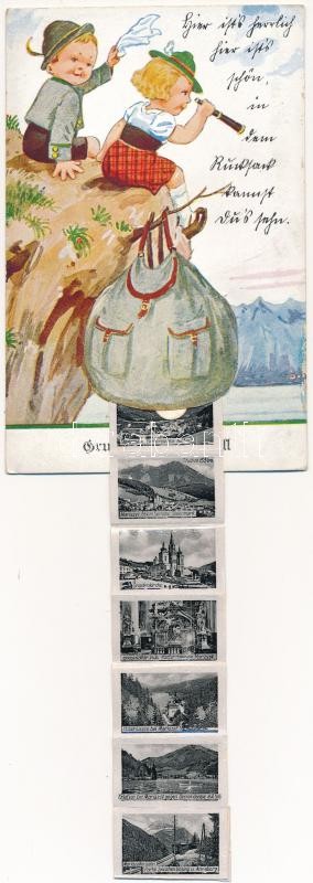 Mariazell. Leporello with hiking children, 10 mini pictures - Image 2
