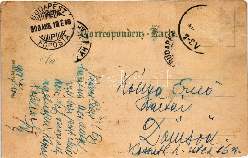 1900 Wien, Vienna, Bécs; Rathaus, Maria Theresia Denkmal, K.k. Hofoper, Sigmund Ernst Luxus und Galanteriewaaren / statue, opera house, shop. Kunstanstal Karl Schwidernoch Art Nouveau, floral, litho (Rb) - Image 2