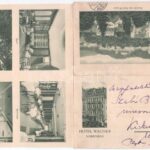 1934 Mariánské Lázne, Marienbad; Hotel Wagner. 4-tiled folding advertising postcards