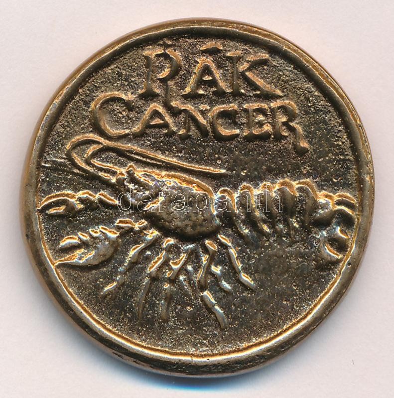 Lapis András (1942-) 1986. 'BUÉK / Rák (Cancer)' kétoldalas öntött bronz újévi emlékérem (~34mm) T:1- ph - Image 2