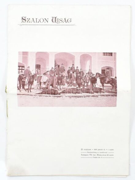 1904 Szalon Ujság, szerkesztő: Holló Tivadar, IX. évfolyam 1. szám, hajtva, jó állapotban, képekkel