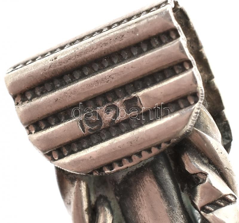 Ezüst(Ag) kövekkel díszített csavart karperec, jelzett, d: 5,5 cm, bruttó: 28,6 g - Image 2