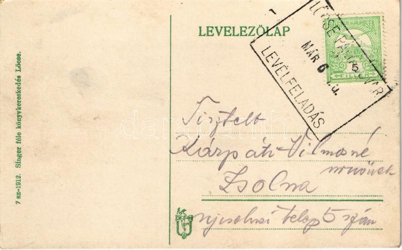 Lőcse, Levoca; városháza / town hall + 'LŐCSE PÁLYAUDVAR LEVÉLFELADÁS' - Image 2