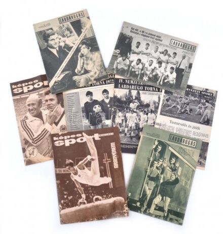 1968-1974 Vegyes sportújság tétel, 7 db: Labdarúgás 3, a Képes Sport 2 száma, valamint a Szakszervezeti Sport III/.IV.Nemzetközi Ifjúsági Labdarúgó Torna 1972/1973 számai.