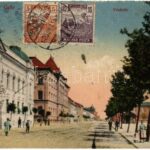 1920 Győr, Vásártér. Vasúti levelezőlapárusítás 30. 1916. TCV card (szakadás / tear)