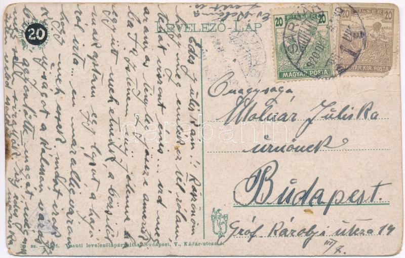 1920 Győr, Vásártér. Vasúti levelezőlapárusítás 30. 1916. TCV card (szakadás / tear) - Image 2