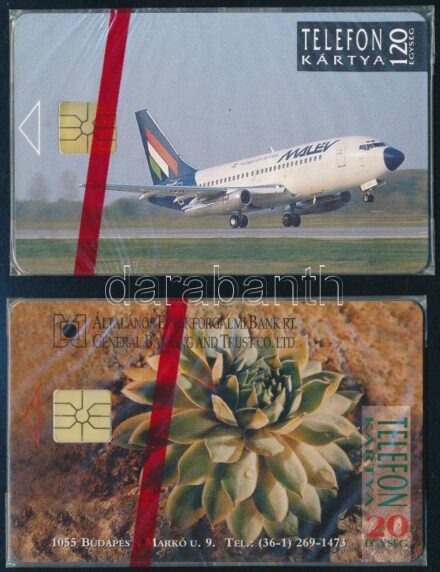 1995 ÁÉb. Használatlan telefonkártya, bontatlan csomagolásban. Csak 4000 pld! + 1992 MALÉV bontatlan telefonkártya