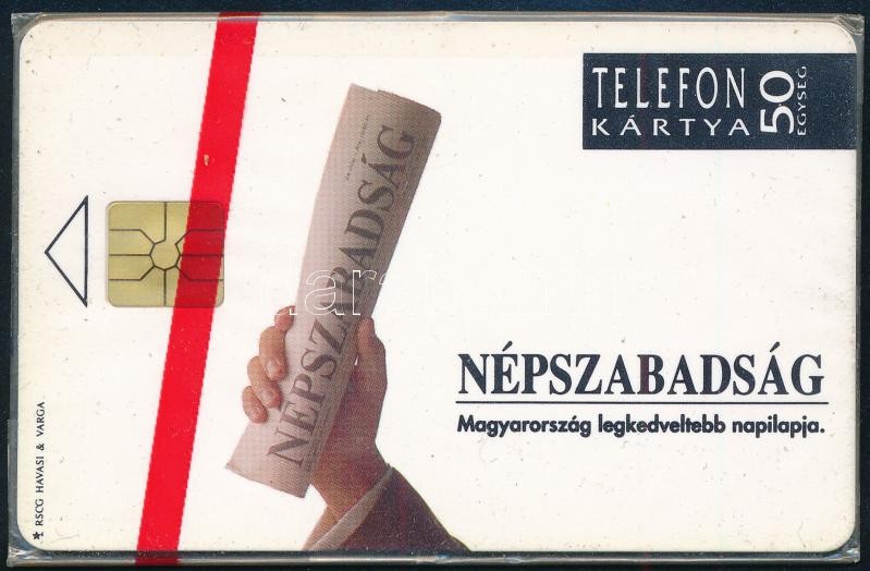 1992 Használatlan Népszabadság telefonkártya, bontatlan csomagolásban