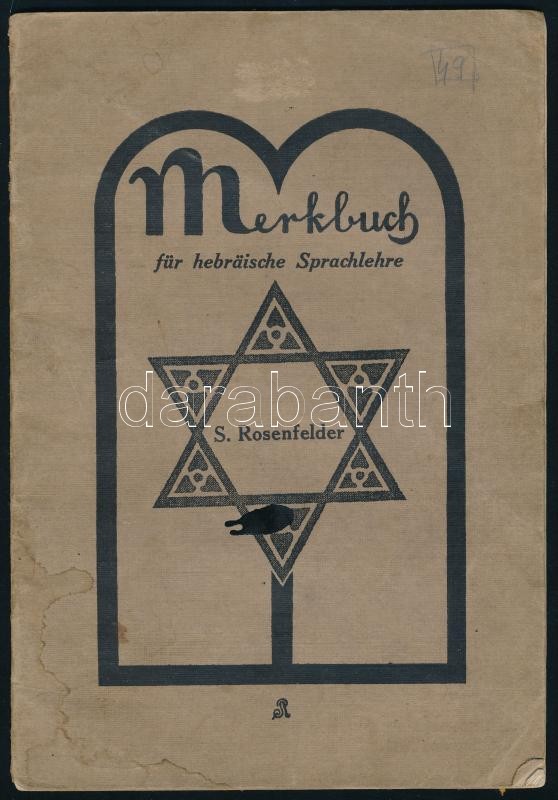 cca 1930 Héber nyelvtanuló füzet