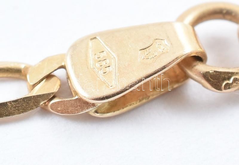 Arany (Au) 14K figaro nyaklánc, jelzett, h: 45 cm, nettó: 4 g - Image 3