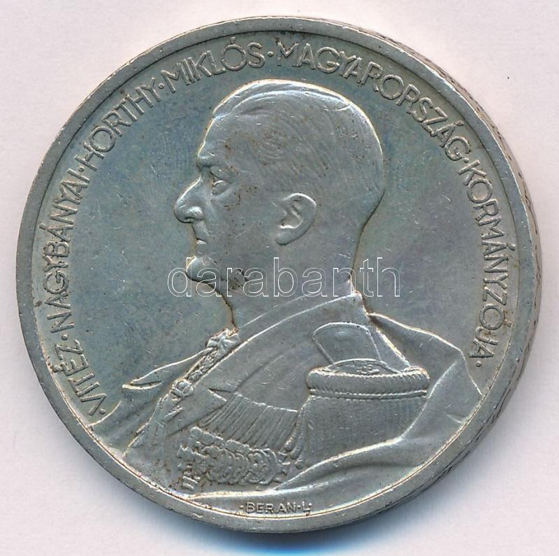 1939. 5P Ag 'Horthy balra' T:1-,2 patina Adamo P8.2