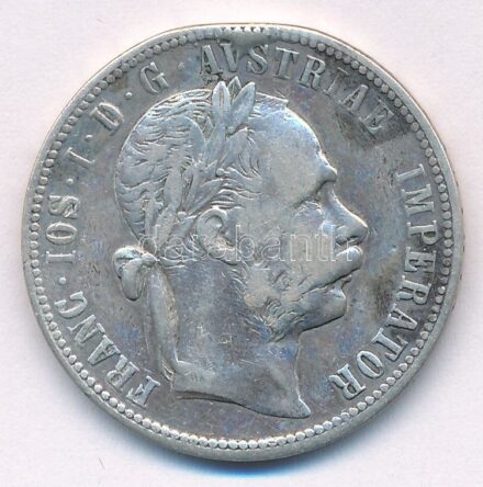 Ausztria 1879. 1Fl Ag 'Ferenc József' T:2,2- patina, nagyobb ph Austria 1879. 1 Florin Ag 'Franz Joseph' C:XF,VF patina, larger edge error Krause KM#2222