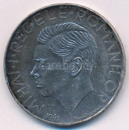 Románia 1941. 500L Ag 'Besszarábia' T:2 patina, karc Romania 1941. 500 Lei Ag 'Bassarabia' C:XF patina, scratch Krause KM#60