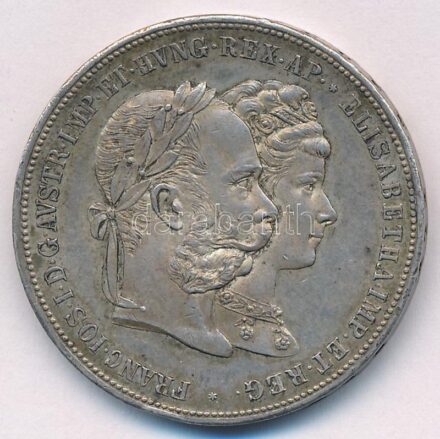 Ausztria 1879. 2G Ag 'I. Ferenc József és Erzsébet királynő / Ezüstlakodalom' Bécs T:1-,2 patina, ph Austria 1879. 2 Gulden Ag 'Franz Joseph and Elisabeth / Silver Jubilee' Vienna C:AU,XF patina, edge error Krause X#M5