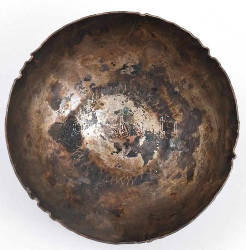2 db ezüst edényke. Jelzett, kézzel készült. d:6 cm, d: 7,5 cm, össz 93 g - Image 3