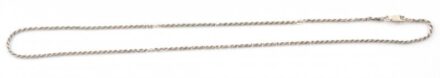 Ezüst(Ag) csavart nyaklánc, jelzett, sérült, h: 48 cm, nettó: 6,1 g
