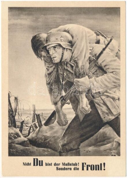 1943 Nicht du bist der Maßstab! Sondern die Front! Tag der NSDAP im Generalgouvernement 13-15. August 1943 / WWII NSDAP German Nazi Party military propaganda. Day of the General Government, Kraków + So. Stpl s: Will Tschech
