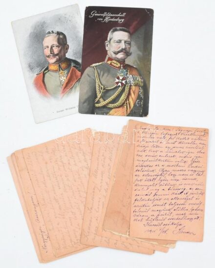 cca 1915 Vegyes tábori postai levelezőlap tétel + 2 db képeslap, össz. 17 db