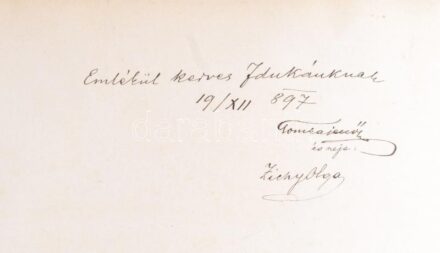 [Glücksmann, Heinrich (1864-1947)]: Zichy Mihály élete és művei. A művész legkitünőbb alkotásaiból negyven kép. (Heliogravur és egyéb.) A művész életrajzával és a képek magyarázatával. Bp. - Bécs, 1895., Athenaeum- Miethke H.