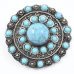 Ezüst (Ag) bross, jelzett, d: 4 cm, bruttó: 8 g