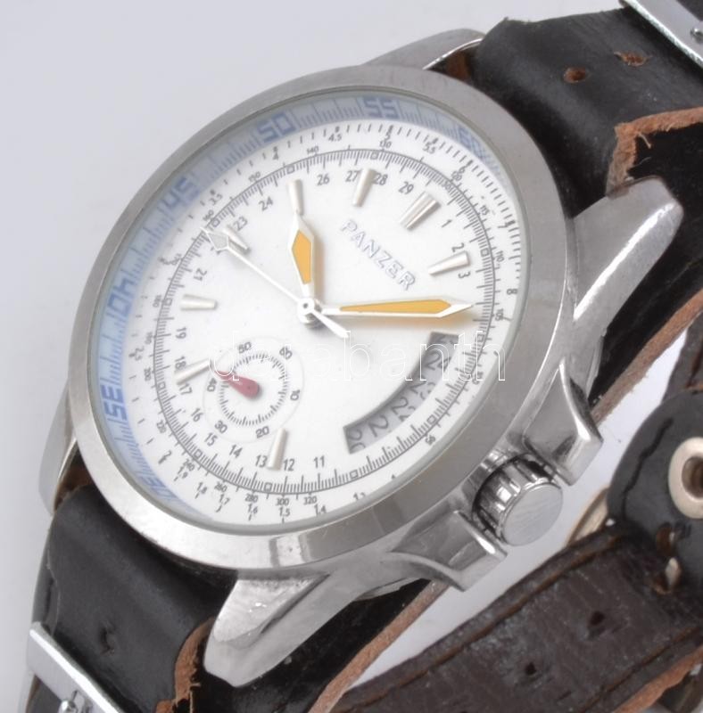 Panzer automata, karóra, működő, jó állapotban, szép óratok, d: 40 mm (Garancia nélkül) - Image 2