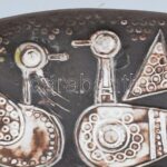 Madaras tál. Mázas kerámia, jelzett. hibátlan 37x18 cm - Image 2